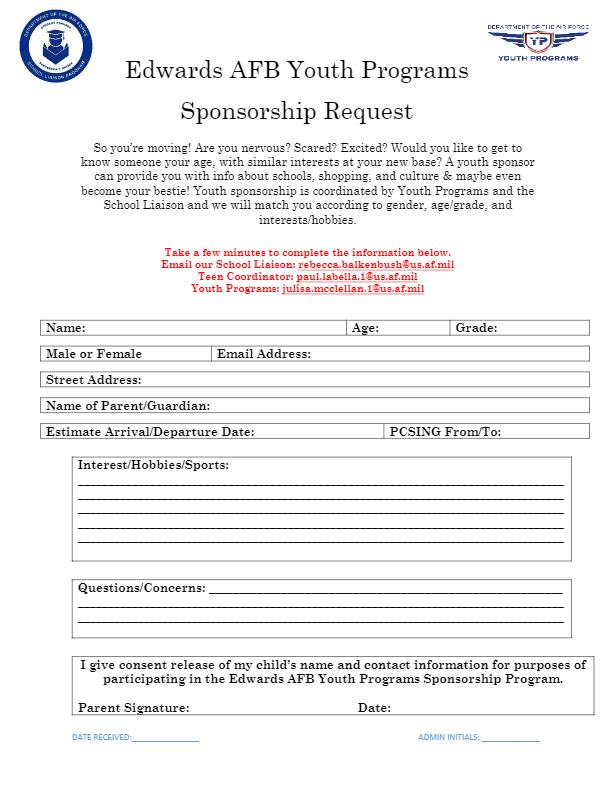 YP Sponsorship Programs