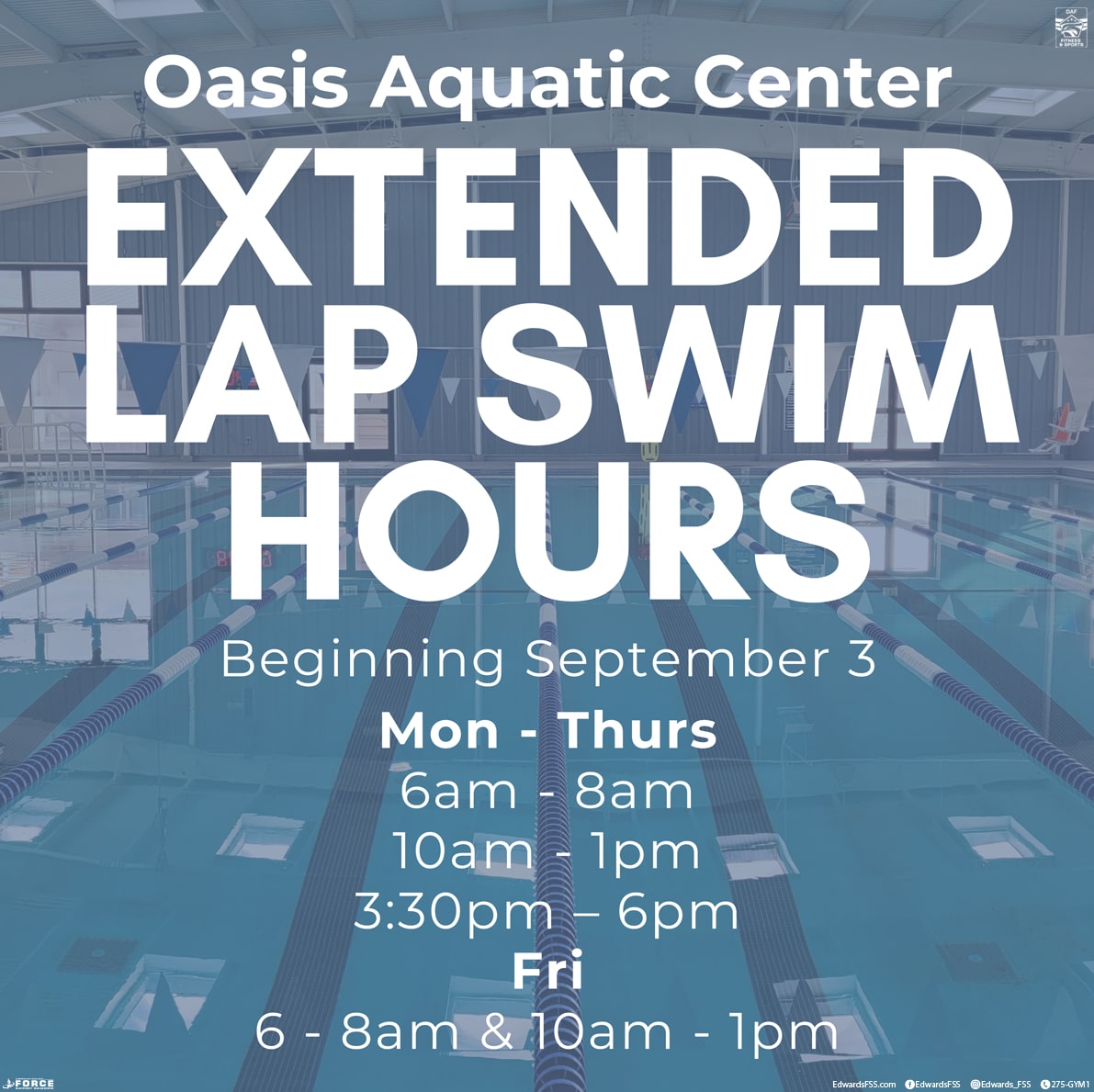 Oasis Pool hours Open